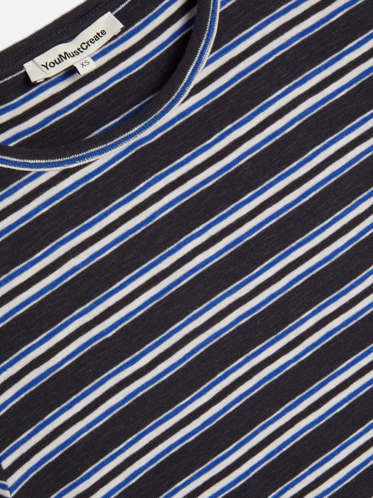 YMC Charlotte SS T-Shirt in Multi Stripe