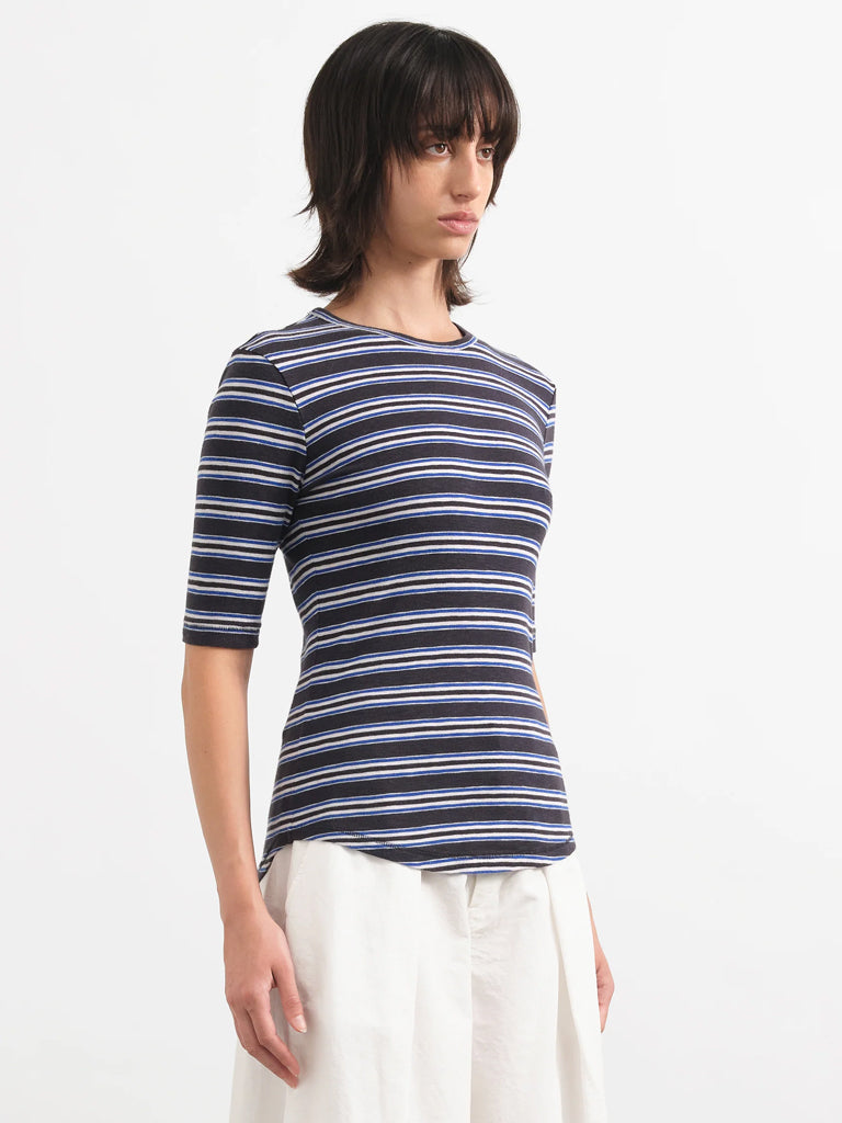 YMC Charlotte SS T-Shirt in Multi Stripe