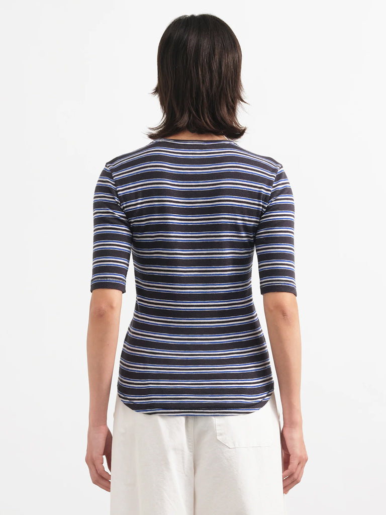 YMC Charlotte SS T-Shirt in Multi Stripe