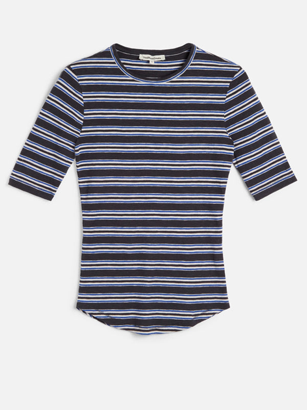 YMC Charlotte SS T-Shirt in Multi Stripe