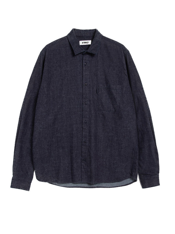 YMC Curtis Brushed Shirt in Indigo