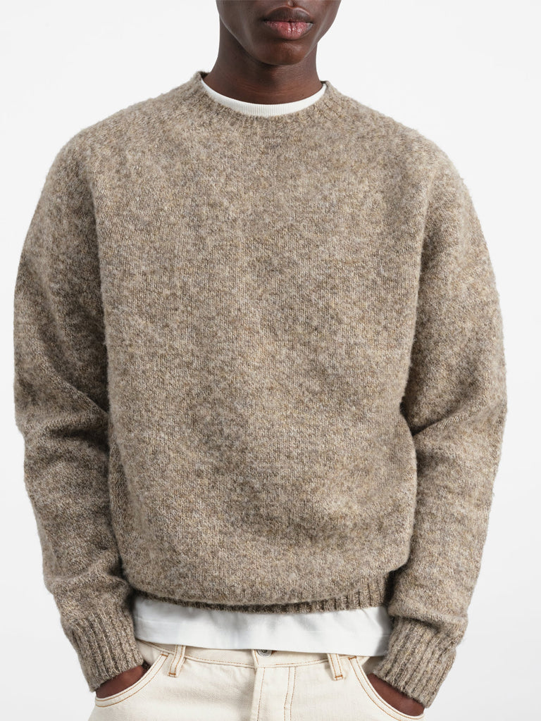 YMC Earth Suedehead Sweater in Natural