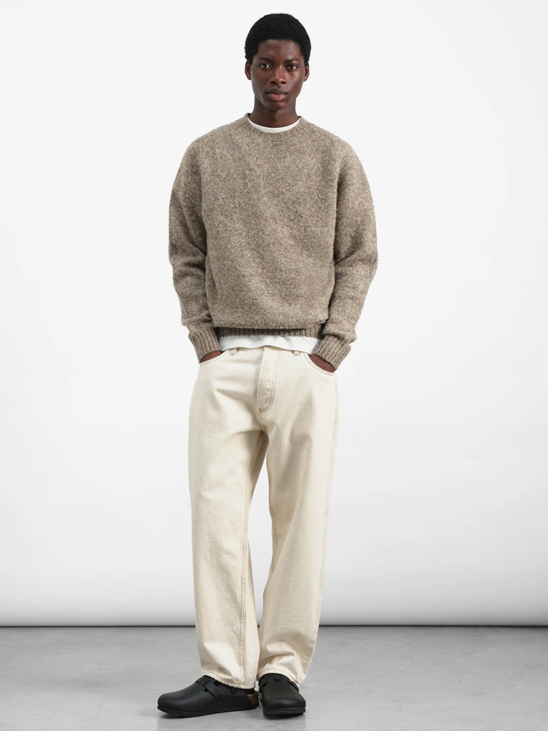 YMC Earth Suedehead Sweater in Natural