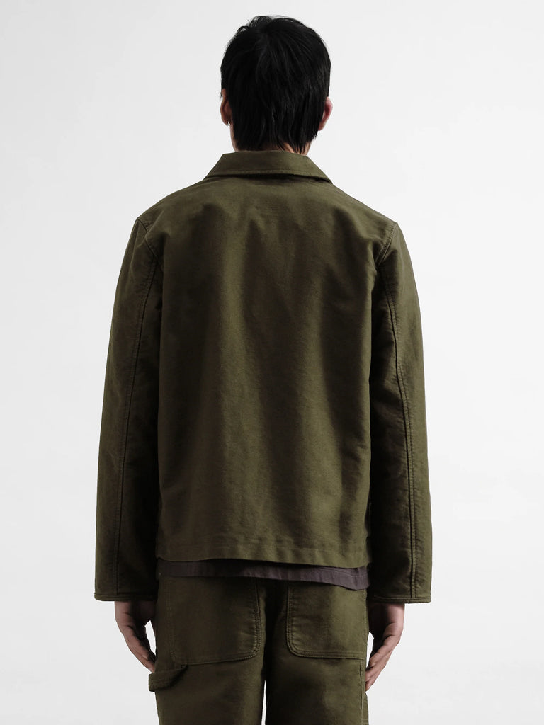 YMC Groundhog Jacket in Olive Moleskin