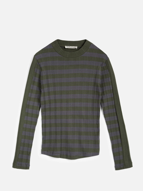 YMC High Rain Stripe Top in Multi