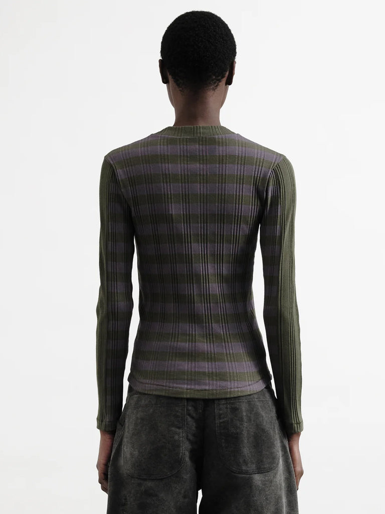 YMC High Rain Stripe Top in Multi