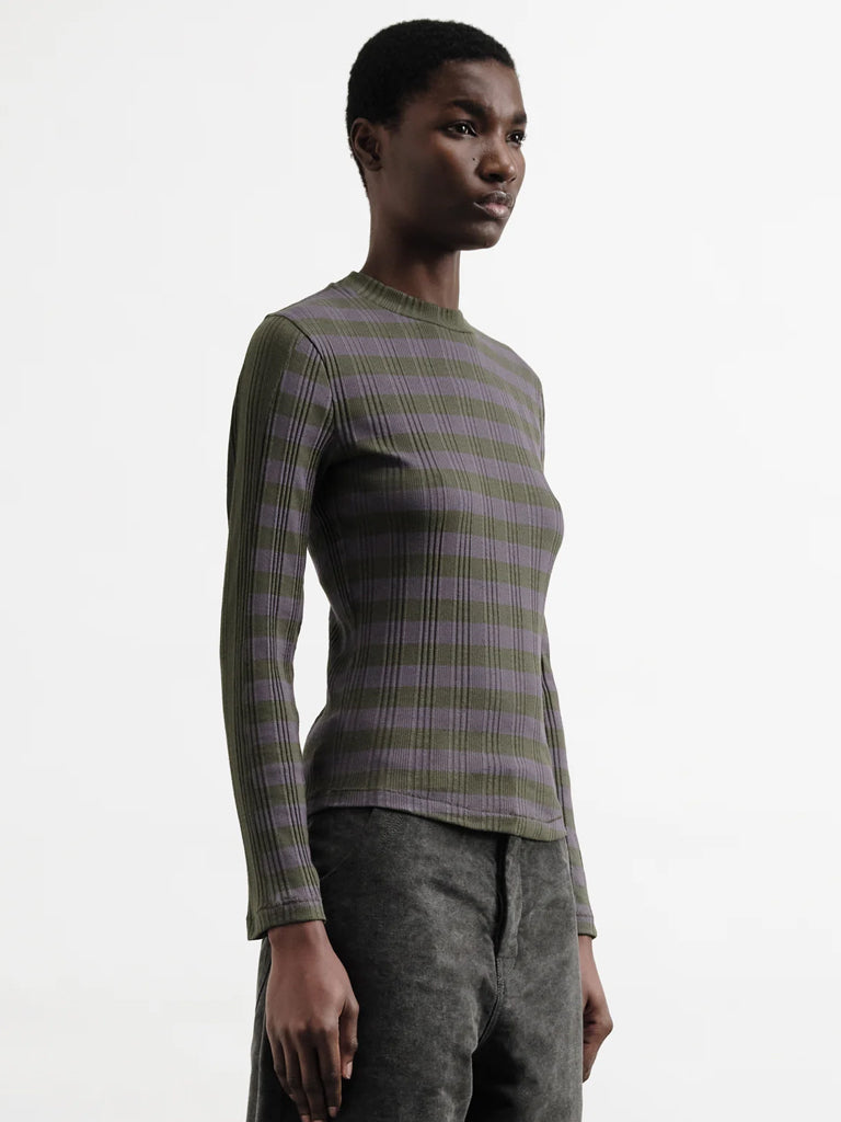 YMC High Rain Stripe Top in Multi