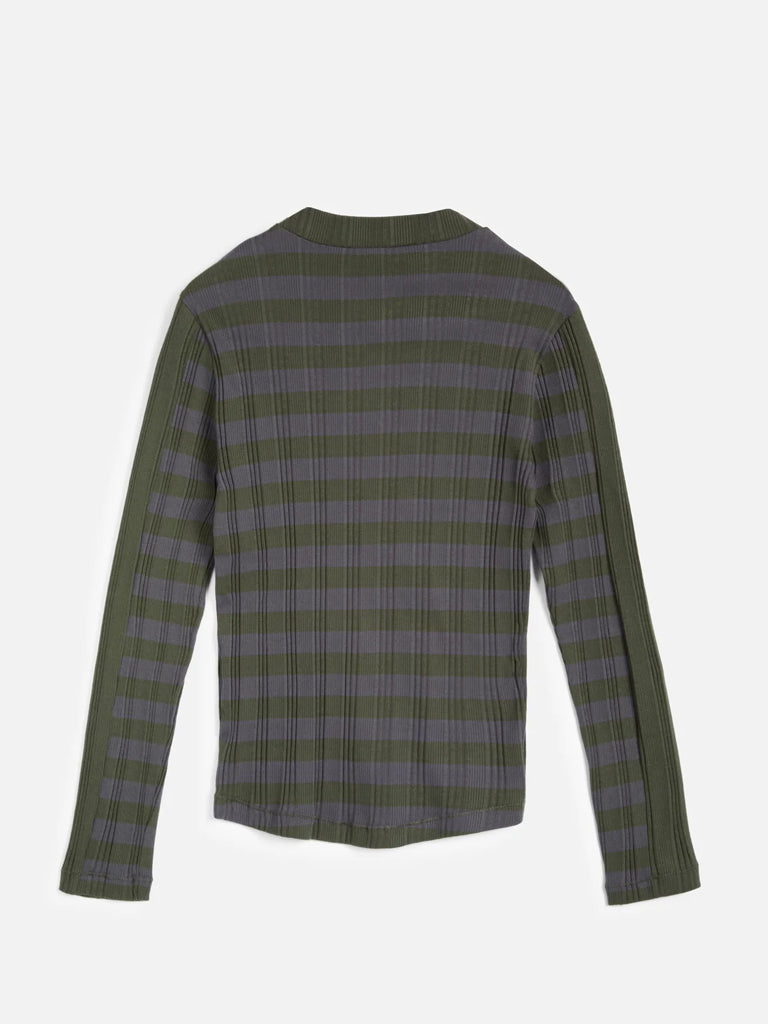 YMC High Rain Stripe Top in Multi
