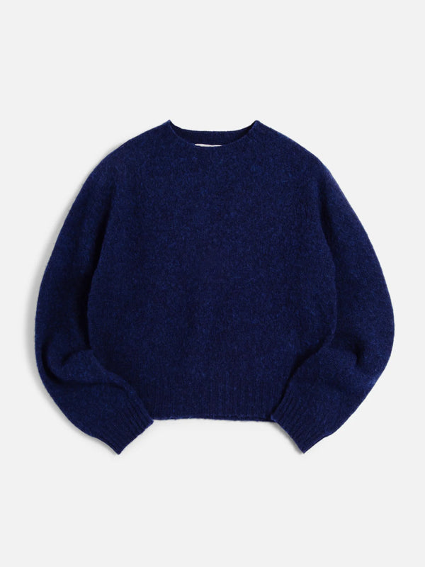 YMC Jets Crew Sweater in Blue