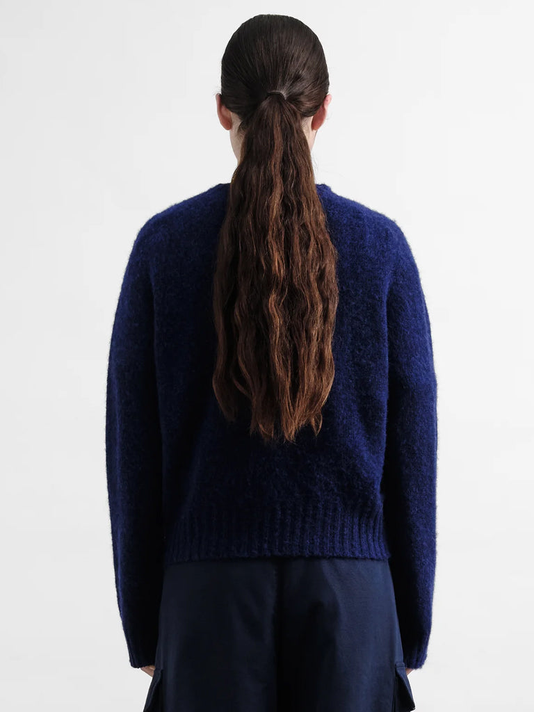 YMC Jets Crew Sweater in Blue