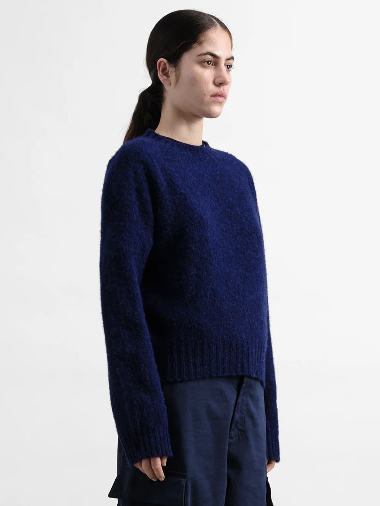 YMC Jets Crew Sweater in Blue