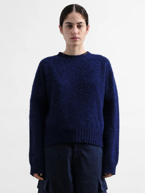 YMC Jets Crew Sweater in Blue