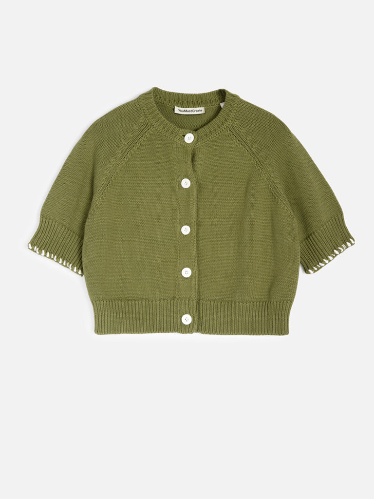YMC Kwai Cardigan in Green