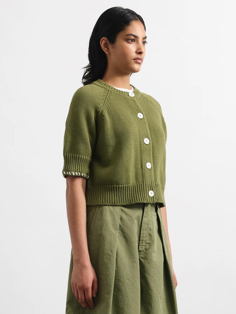 YMC Kwai Cardigan in Green