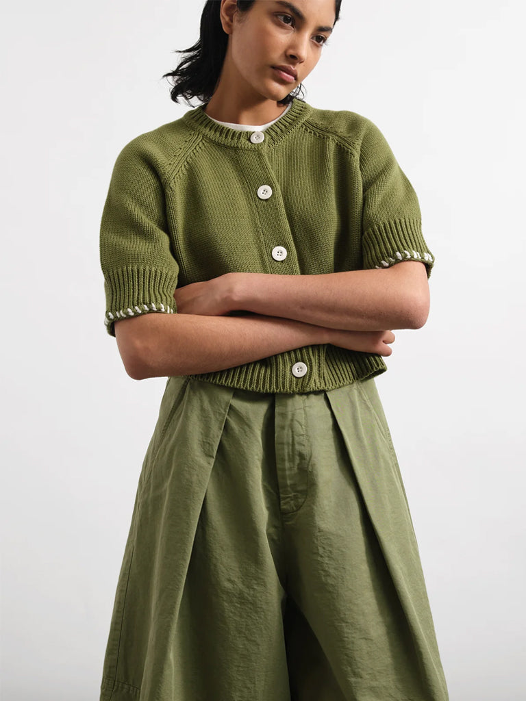 YMC Kwai Cardigan in Green