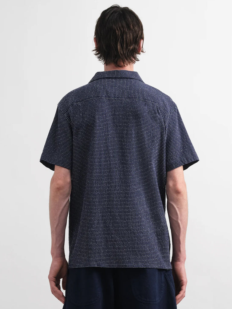 YMC Malick Shirt in Blue White