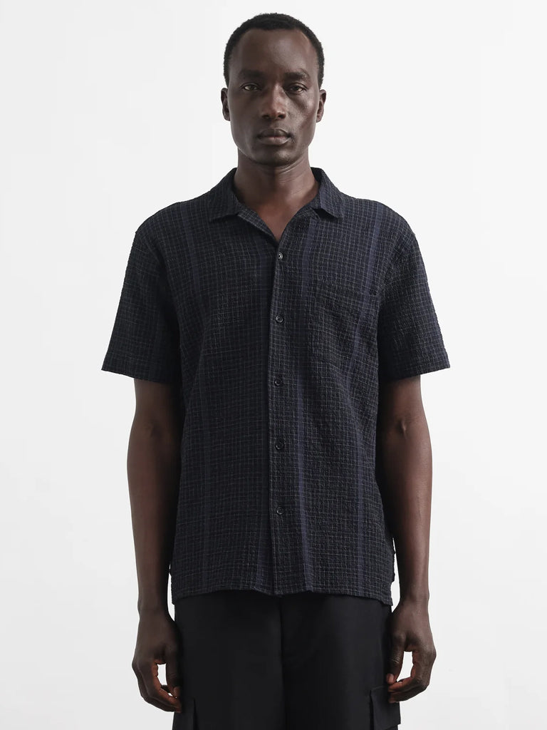 YMC Malick Shirt in Black Green