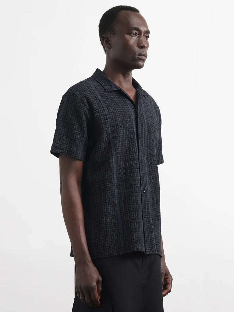 YMC Malick Shirt in Black Green