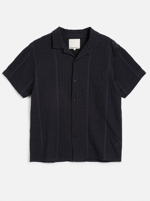 YMC Malick Shirt in Black Green