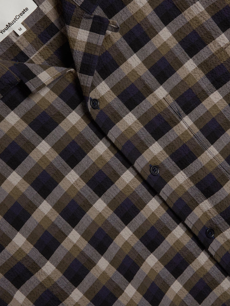 YMC Malick Shirt in Check Multi