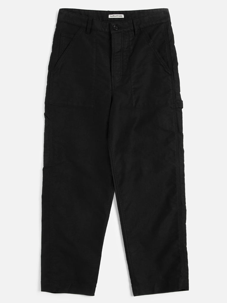 YMC Painter Trouser in Black Moleskin
