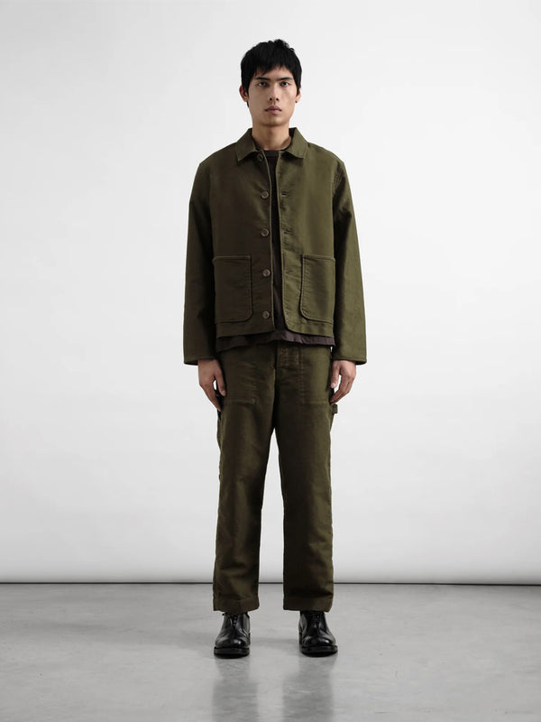 YMC Painter Trouser in Olive Moleskin