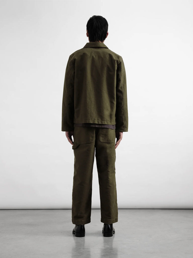 YMC Painter Trouser in Olive Moleskin
