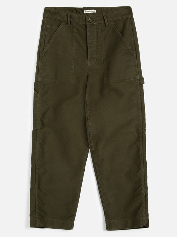 YMC Painter Trouser in Olive Moleskin