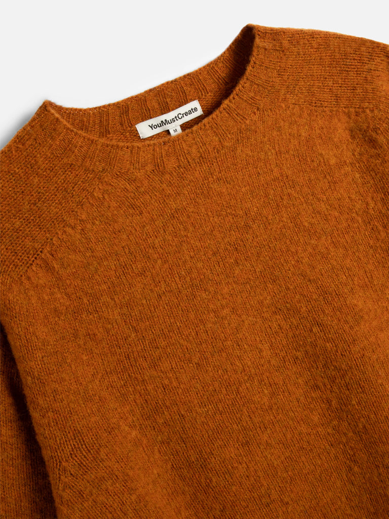 YMC Suedehead Sweater in Orange