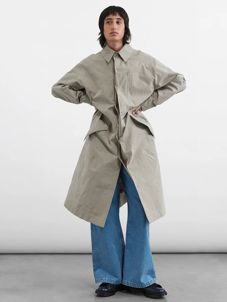 YMC Tyrell Trench Coat in Stone