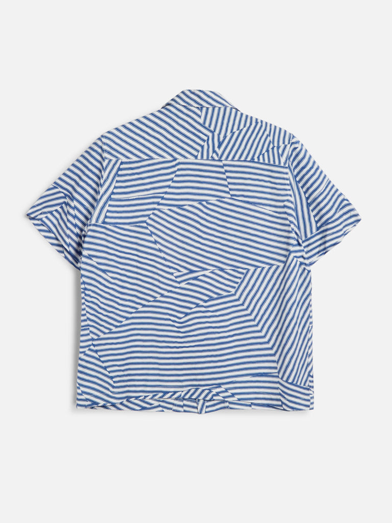 YMC Vegas SS Shirt in Blue White