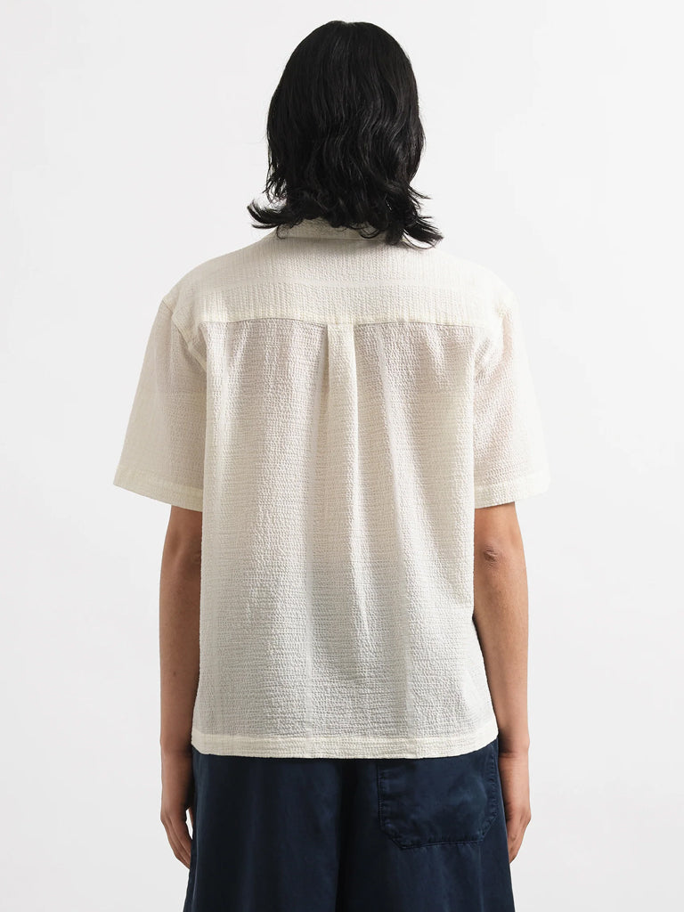 YMC Vegas SS Shirt in White Yellow