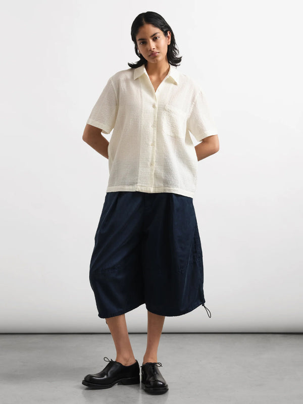 YMC Vegas SS Shirt in White Yellow