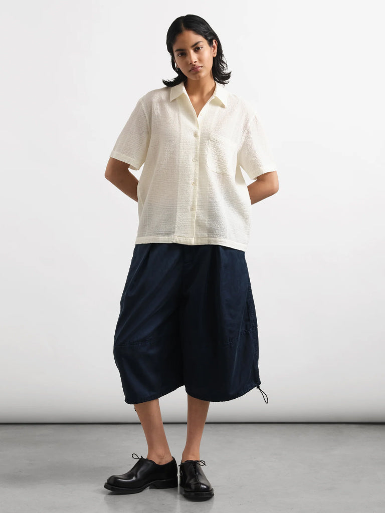 YMC Vegas SS Shirt in White Yellow