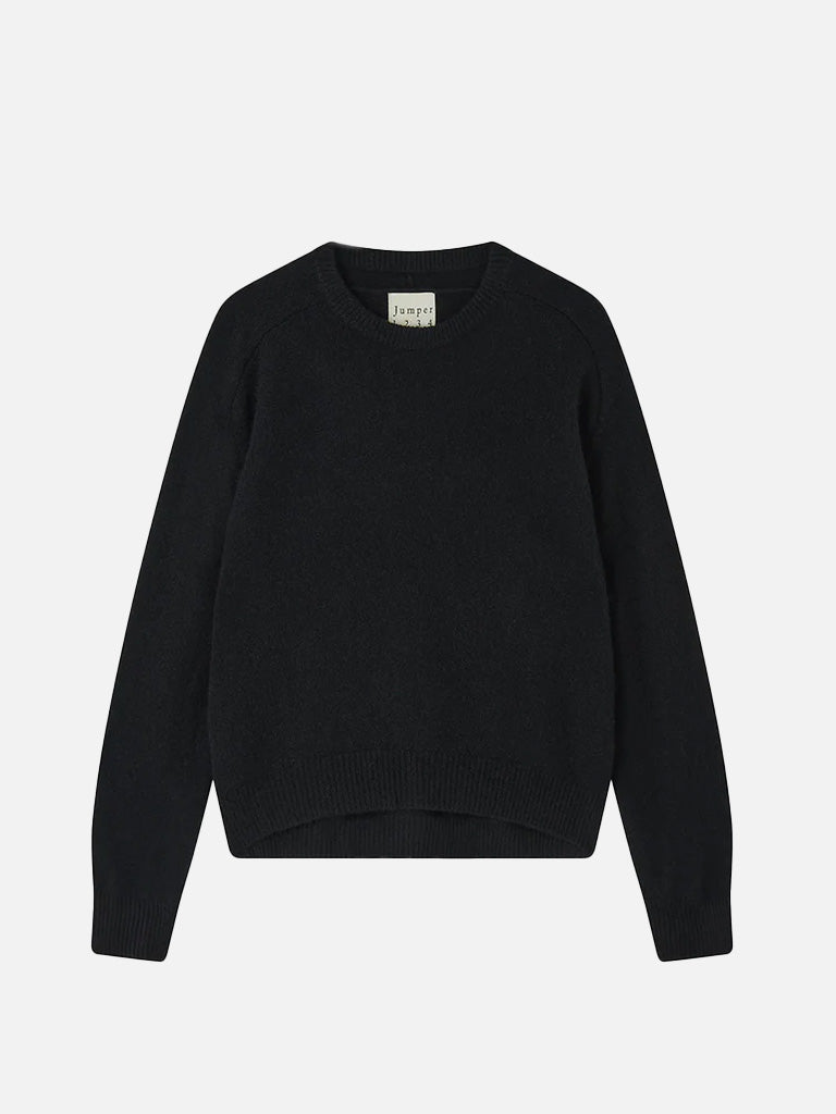 Jumper 1234 Oversize Crew Sweater in Black