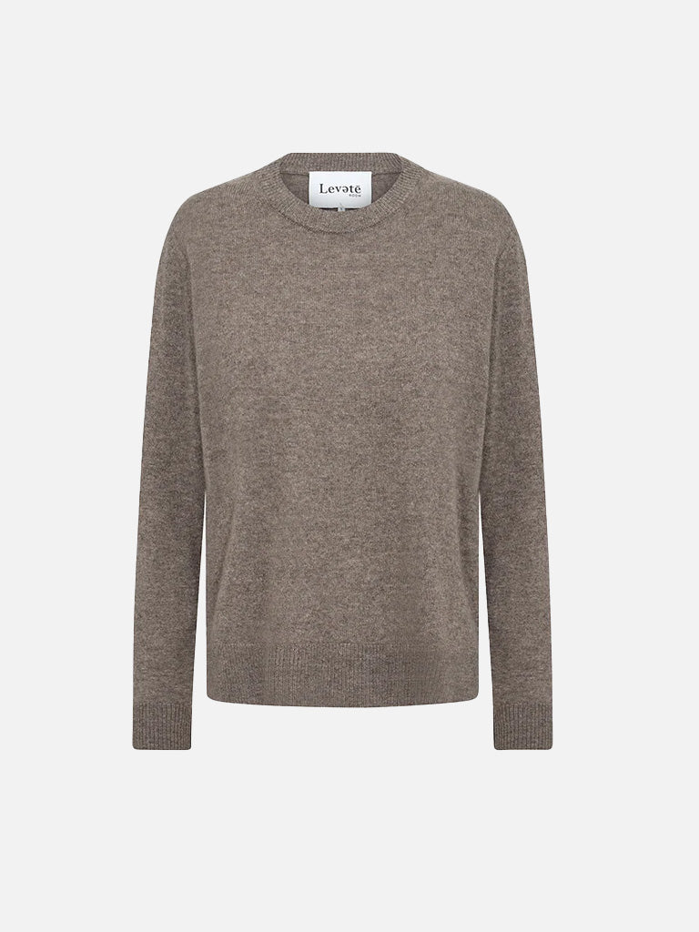 Levete Room Eloise Cashmere Crew Sweater in Morel