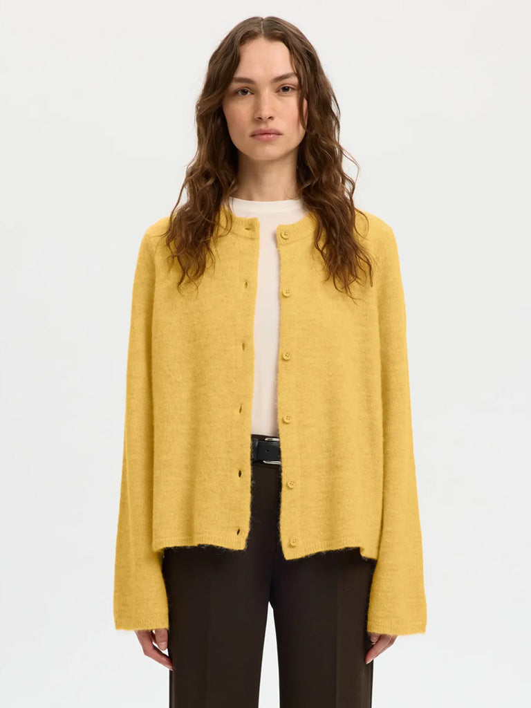 Selected Lulu Cardigan in Ochre Melange