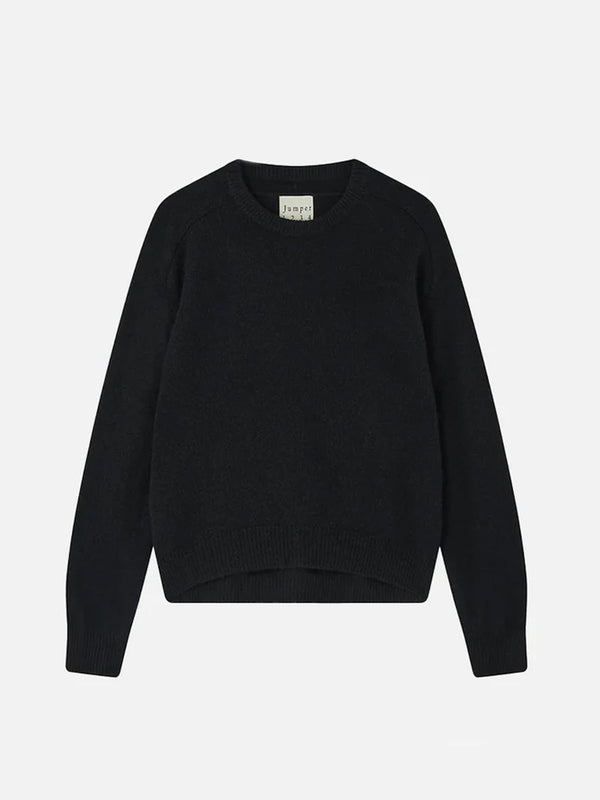 Jumper 1234 Oversize Crew Sweater in Black