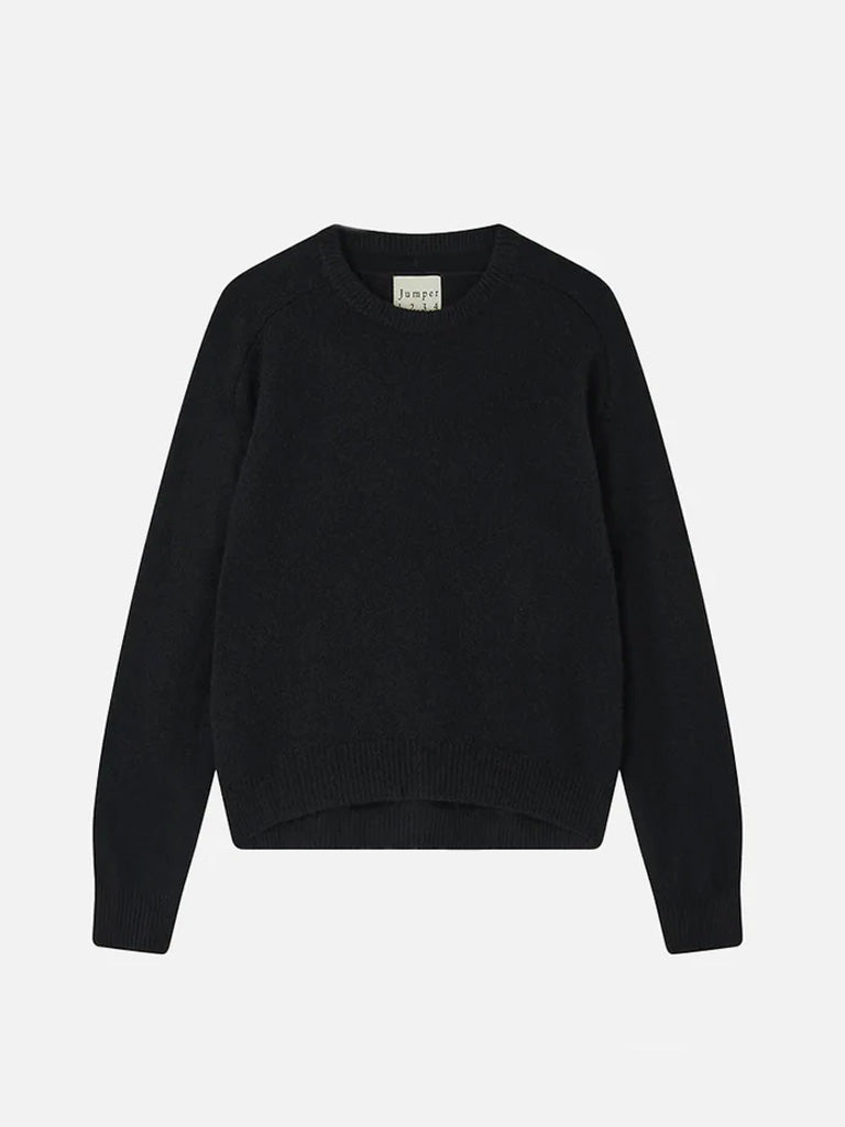 Jumper 1234 Oversize Crew Sweater in Black