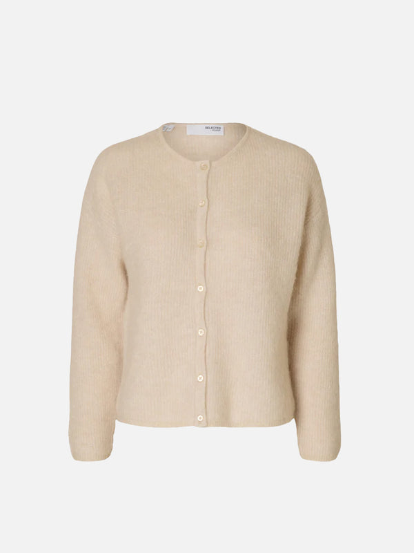 Selected Femme Loose Fit Cardigan in Birch