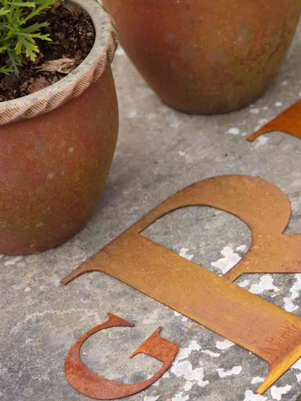 Re-found Objects Rusty Letters - A