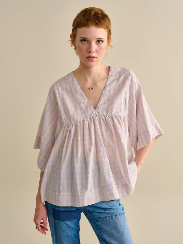 Bellerose Azelie Top in Lilac Check