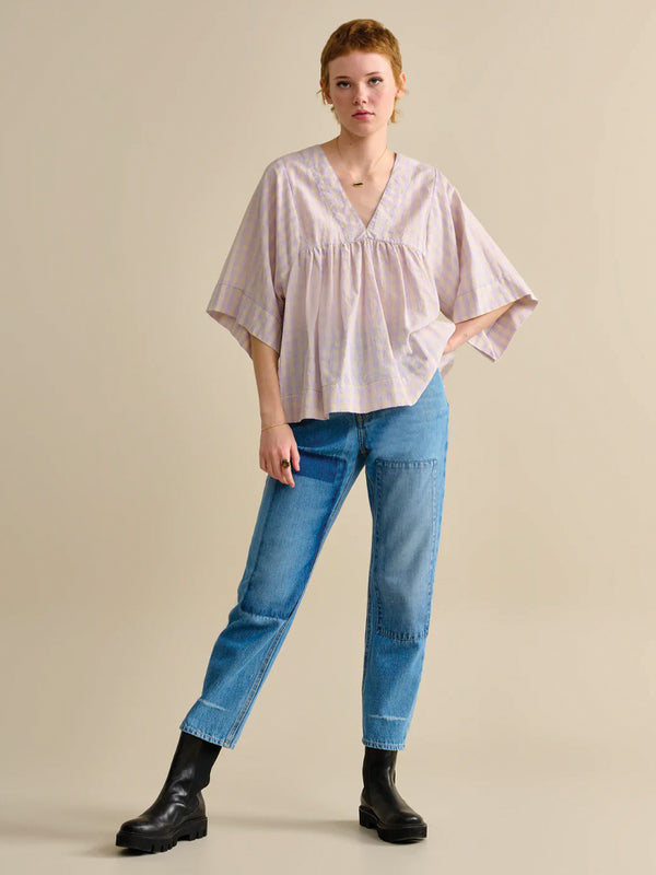 Bellerose Azelie Top in Lilac Check
