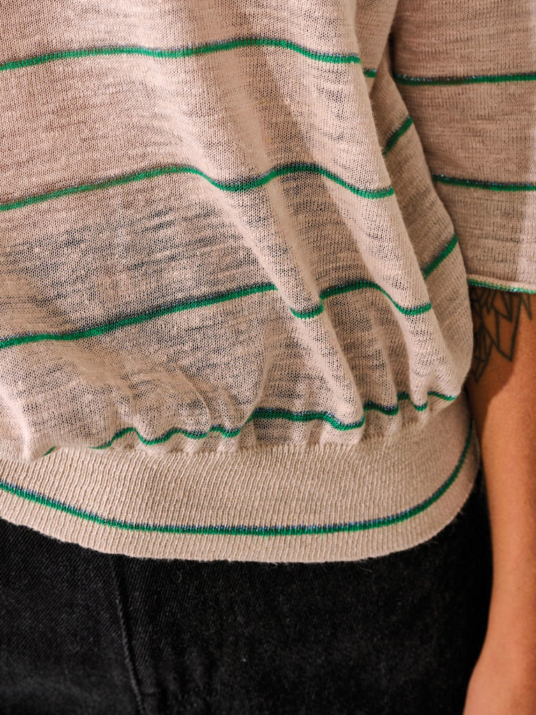 Bellerose Neep Linen Knit in Green