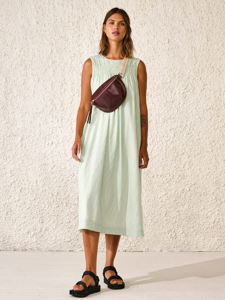 Bellerose Sabine Stripe Dress in Mint