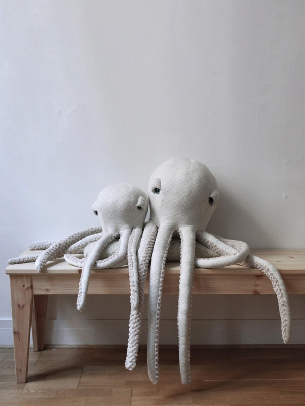Big Stuffed Small Albino Octopus