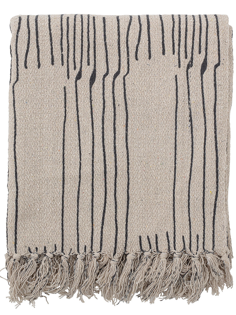 Bloomingville Celly Stripe Throw in Natural