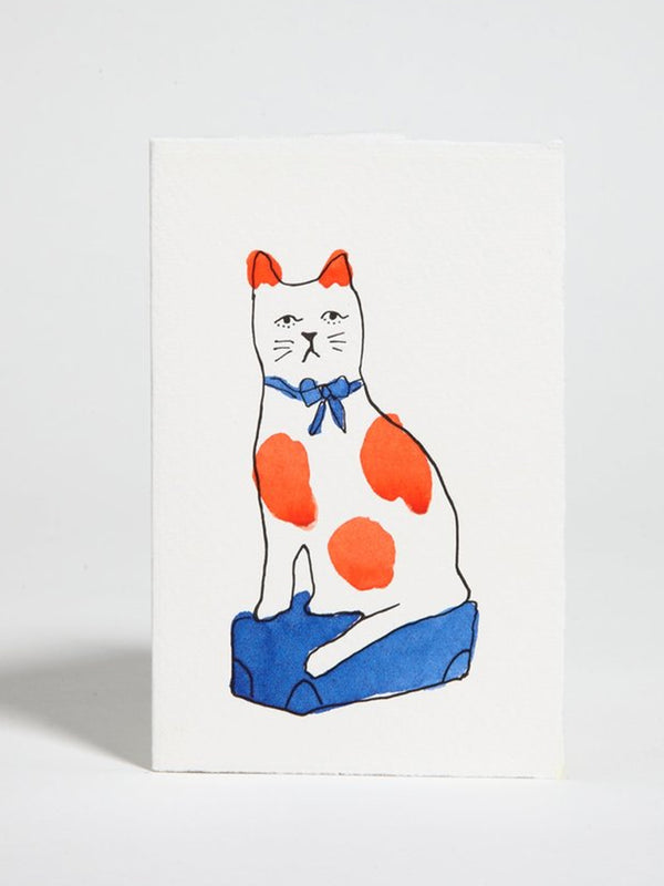 Scribble & Daub Cat Card in Blue