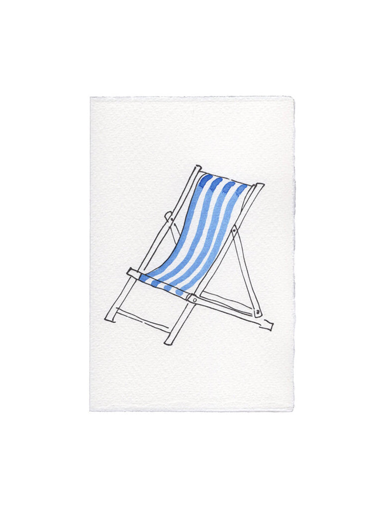 Scribble & Daub Deck Chair Card in Blue