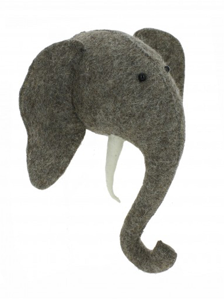 Fiona Walker Mini Elephant Head in Grey